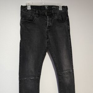 Prps Biker Moto Jeans 31 Windsor Le Sabre Fit Dark Gray